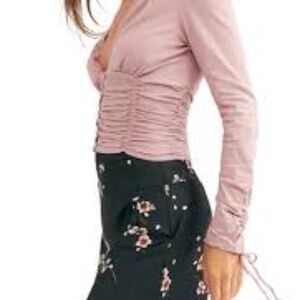 Free People Normani Printed Bias Cut Midi Skirt